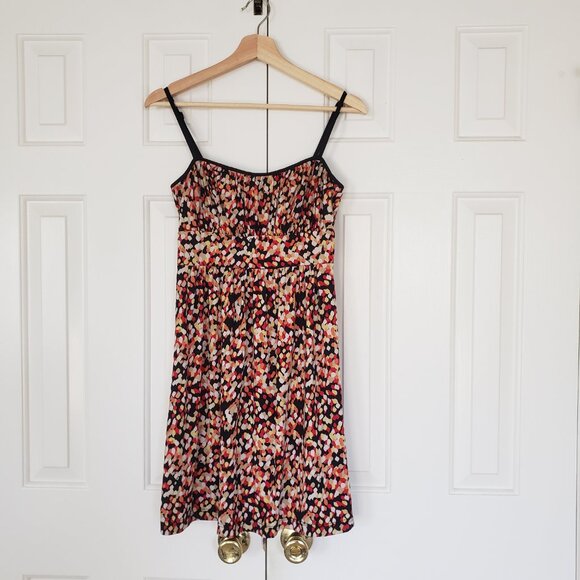 Johnny Martin Multi Color Dress - Size M - Flowy, ruched, spaghetti straps. - Picture 7 of 12